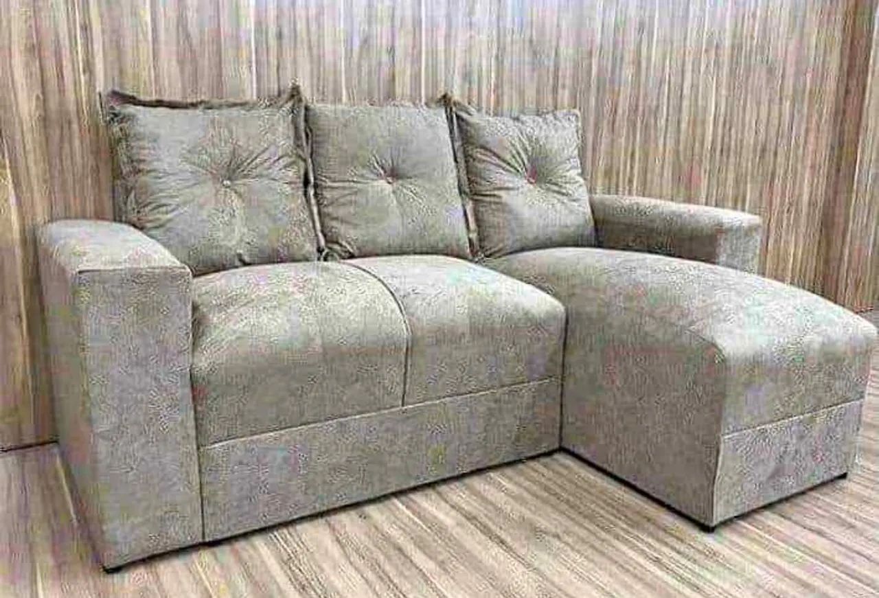 Sofá 3 Lugares 1,50m com Chaise Diversas Cores Sued - Foto 3