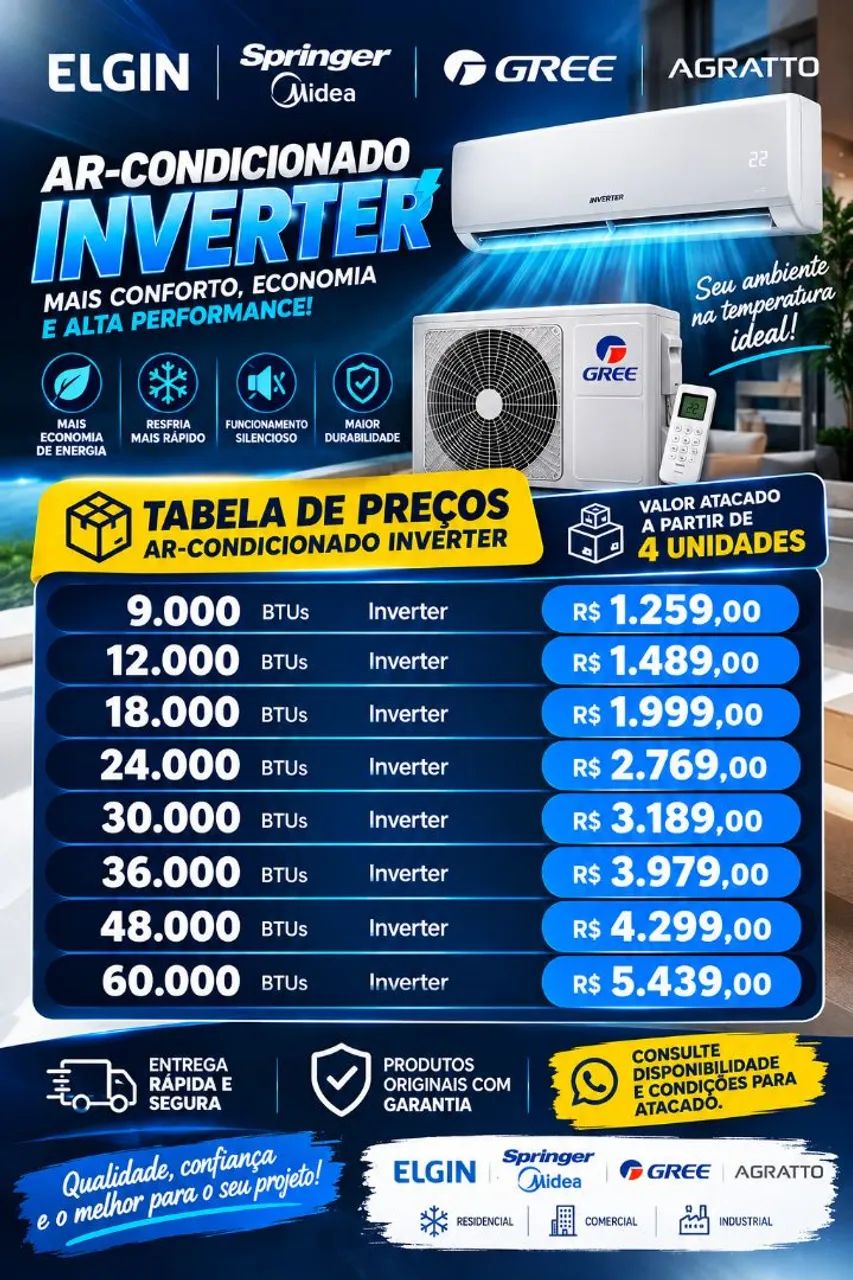 Ar condicionado no atacado 