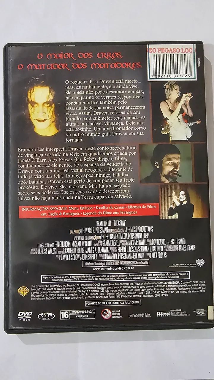 DVD O Corvo (Brandon Lee) Original - Foto 2