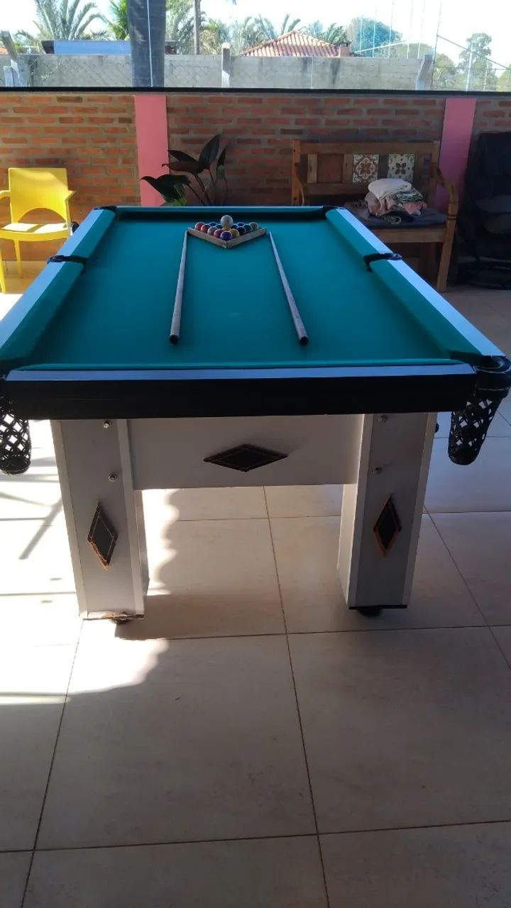 MESA DE BILHAR COM TAMPO DE MARMORE - Foto 2
