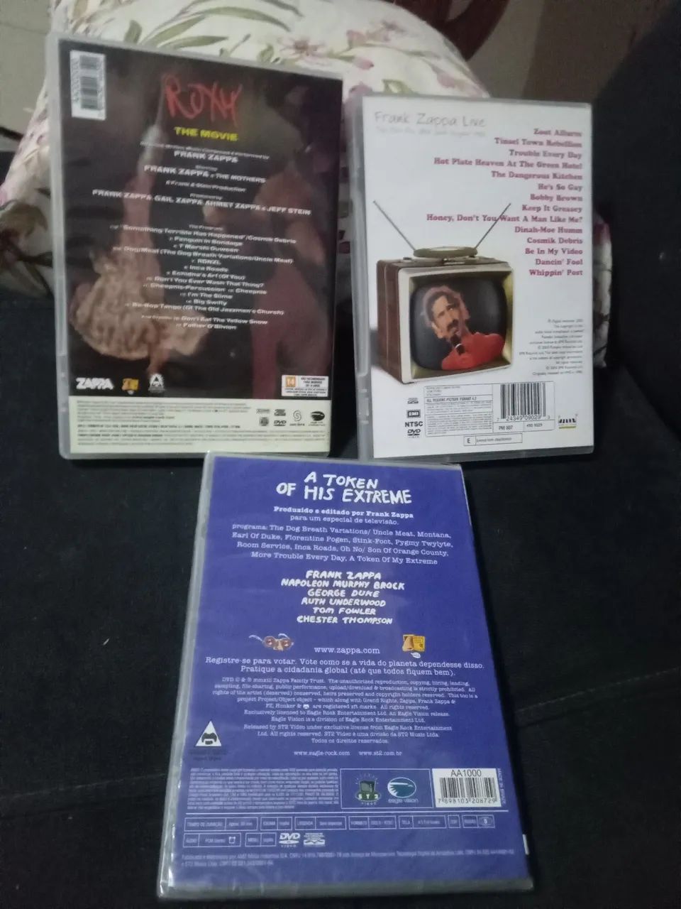 3 DVDs raros Frank Zappa ao vivo The Mothers Roxy Does Humor