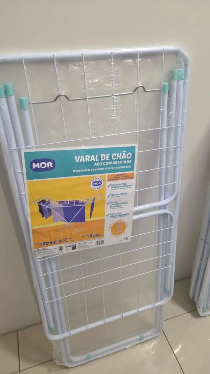 Varal de Chão Com Abas Slim 