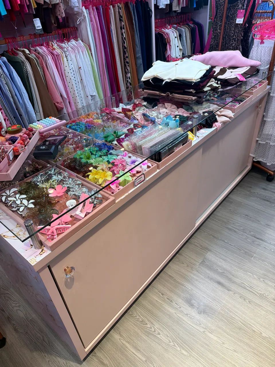 Balcão de loja rose com vidro  - Foto 3