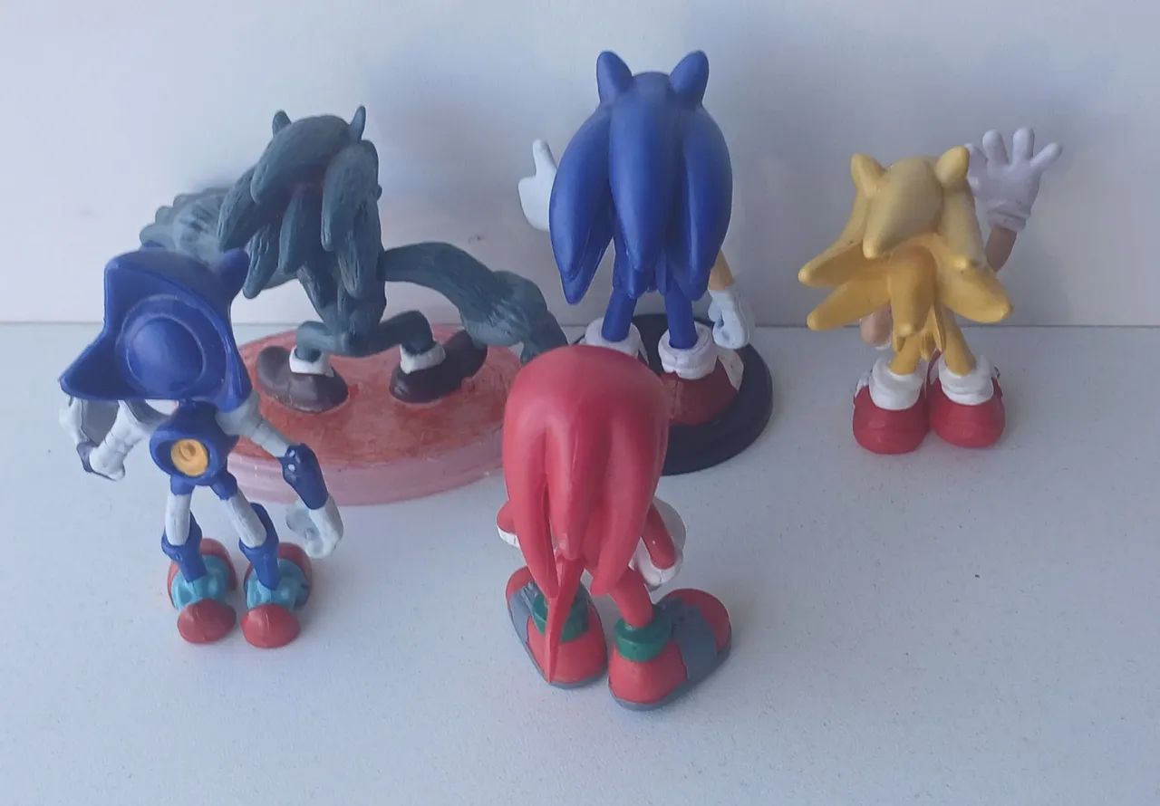 LOTE 5 BONECOS MINIATURAS SONIC KNUCKLES METAL WILD SELVAGEM - Foto 2
