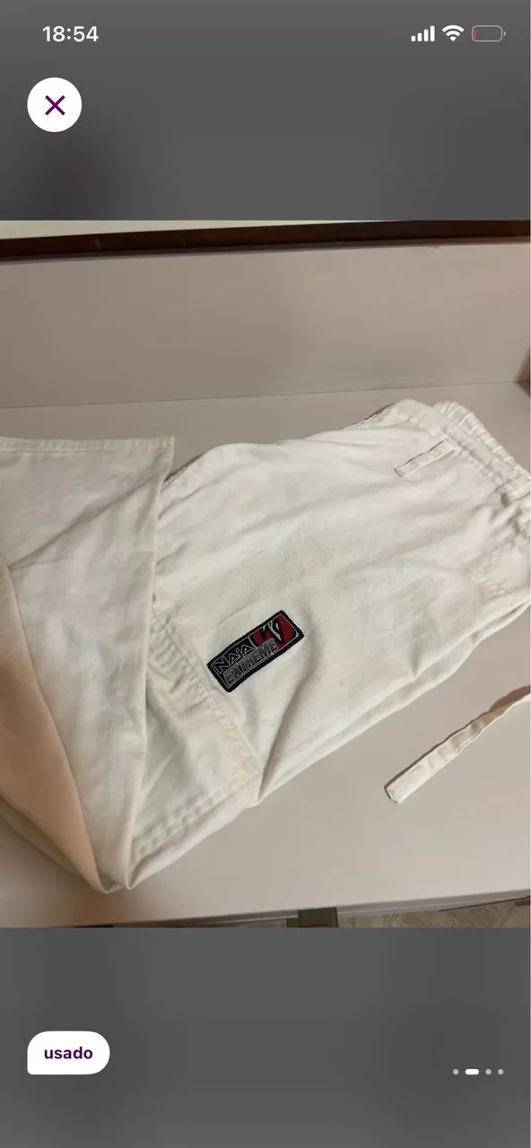 kimono usado a1 branco  - Foto 2