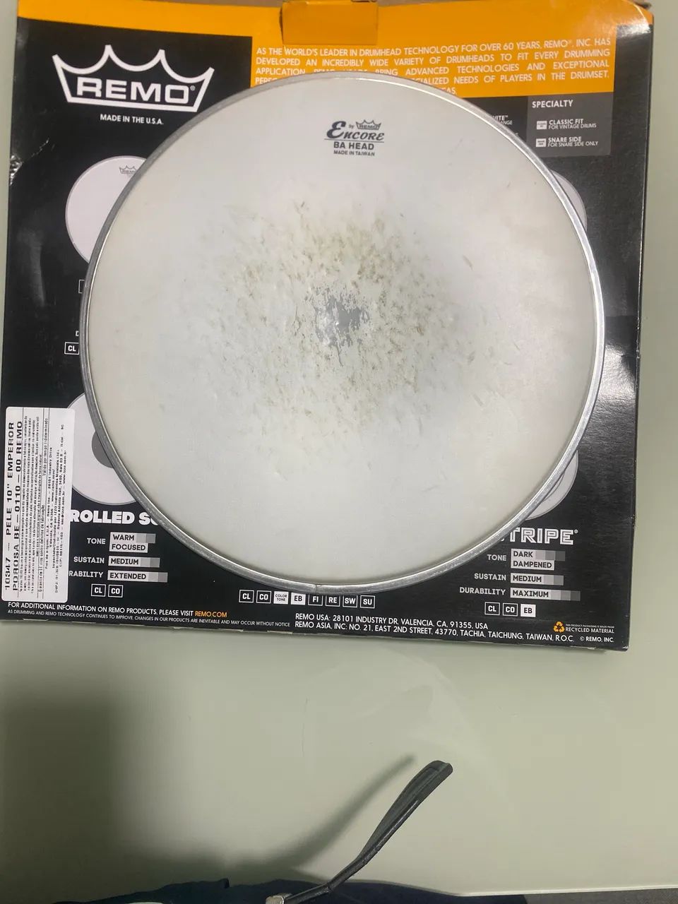 vendo pele REMO ENCORE USADA 10" polegadas  - Foto 3