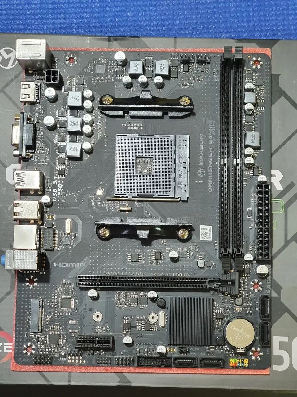 Kit Placa Mãe MAXSUN B450M, mATX, DDR4 + Processador AMD Ryzen 5 5500, 6-Cores 12-Threads  - Foto 3