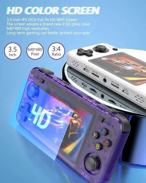 R36H Console Rétro Portable – 22 000+ Jeux, 23 Émulateurs, Écran IPS 3.5″ – Haut-Parleurs 8W, Batterie Amovible, Linux Open Source – Cadeau Nostalgie