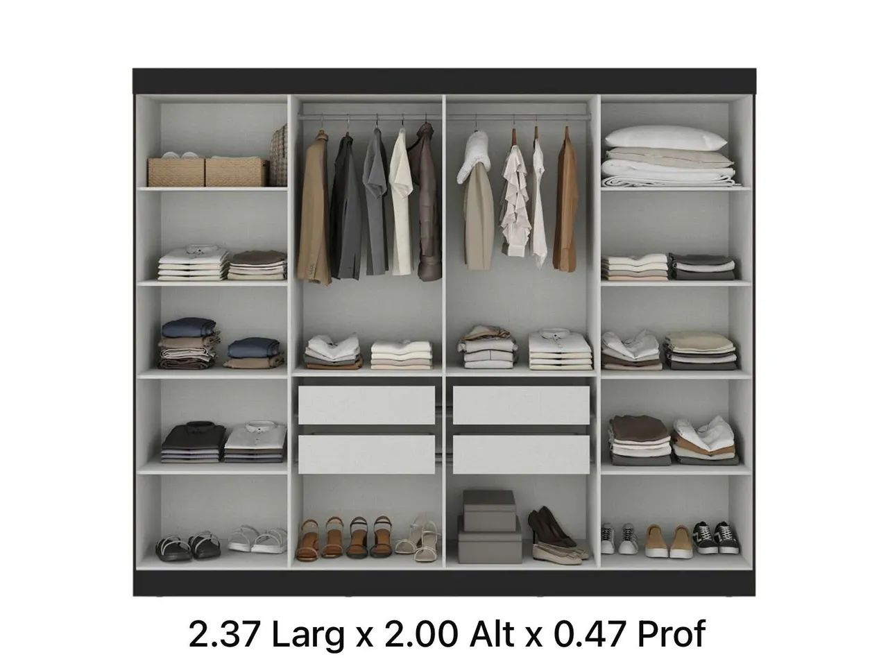 Guarda roupa NOVO, entrega + montagem  - Foto 3