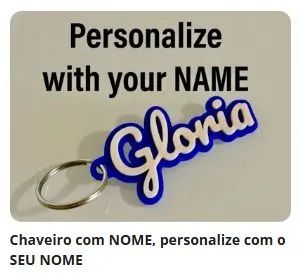 Chaveiro Personalizado com seu Nome - Impressora 3D 