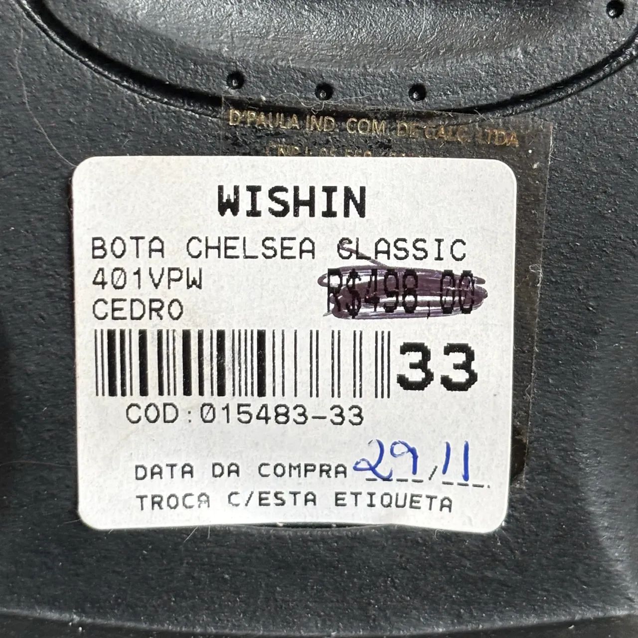 BOTA COURO LEGÍTIMO wishin tam 33 - Foto 2
