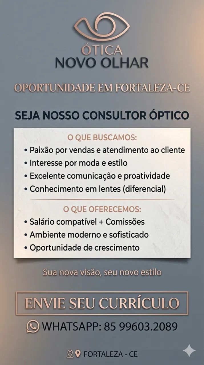Consultor Óptico com experiência