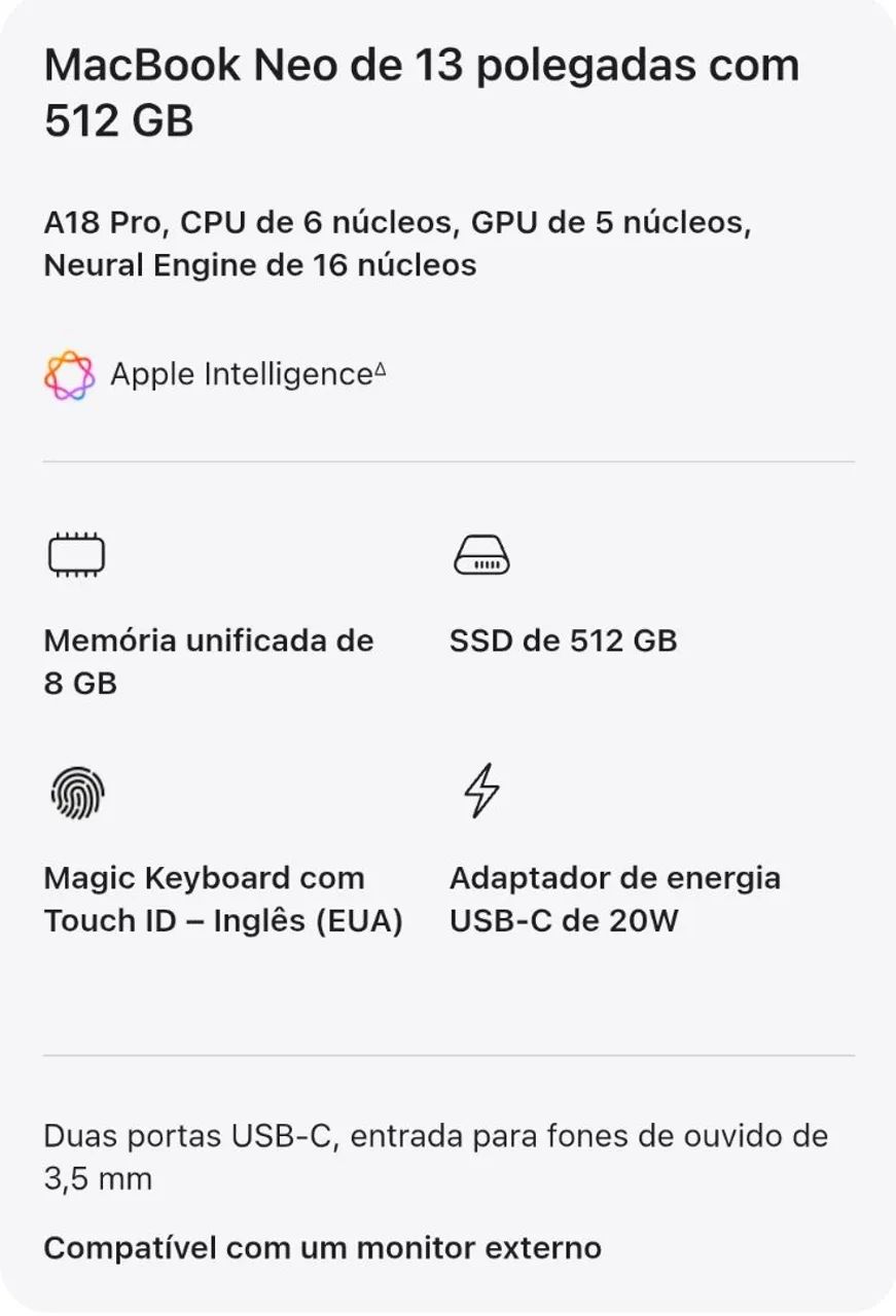 Macbook  Neo Novo - Foto 5