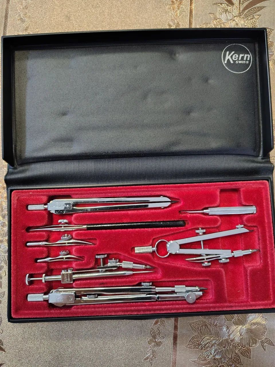 Jogo de compasso suíço vintage profissional com 4 compassos, 4 penas e pontas sobressalent - Foto 2