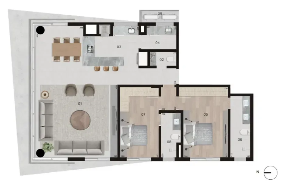 PLANTA 118m²