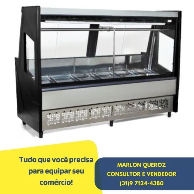 Balcão de Açougue 2M Polar Preto