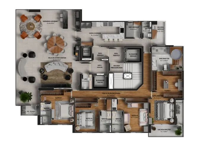 Cobertura Torre Ferrara com 474m² - Foto 2