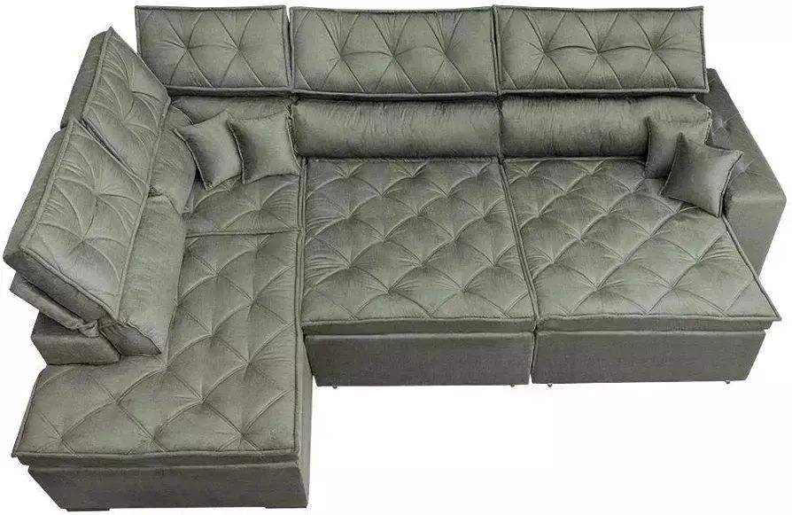 Sofá de Canto Retrátil e Reclinável com Molas Cama inBox Platinum Esquerdo ou direito - Foto 2