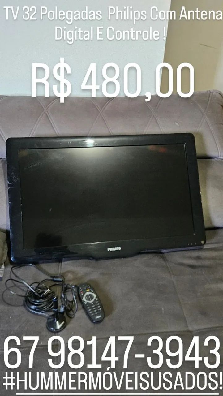 Vende - Se TV 32 Polegadas  Philips Com Antena Digital E Controle ! 