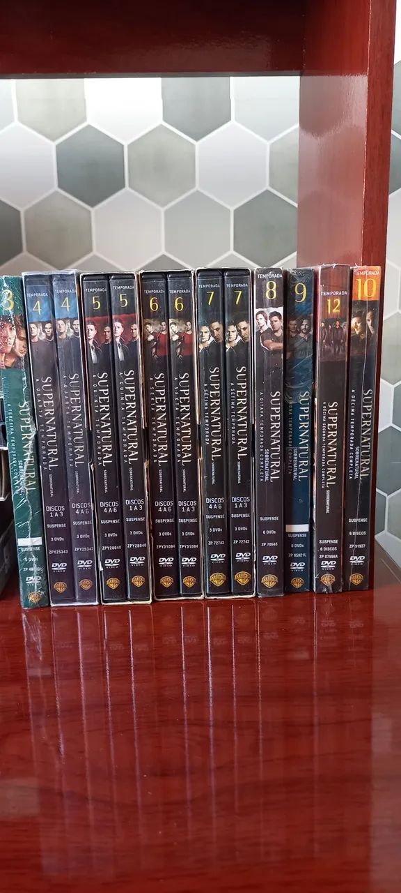 Box Supernatural da 3 ° a 10° e 12°  temporada.  Originais  
