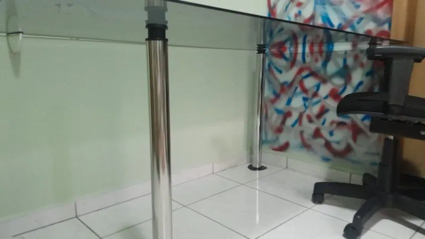 Mesa para escritório/jantar em vidro - Foto 3