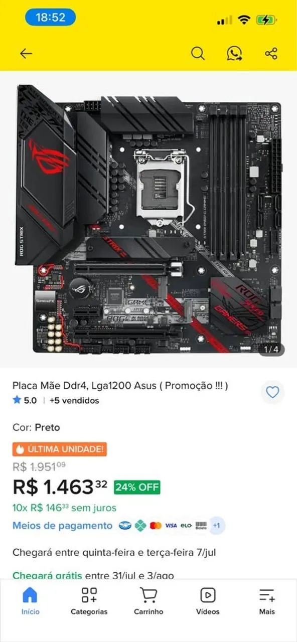 I7 10700KF + Z490-H + 32GB DDR4 memória ram - Peças de Hardware