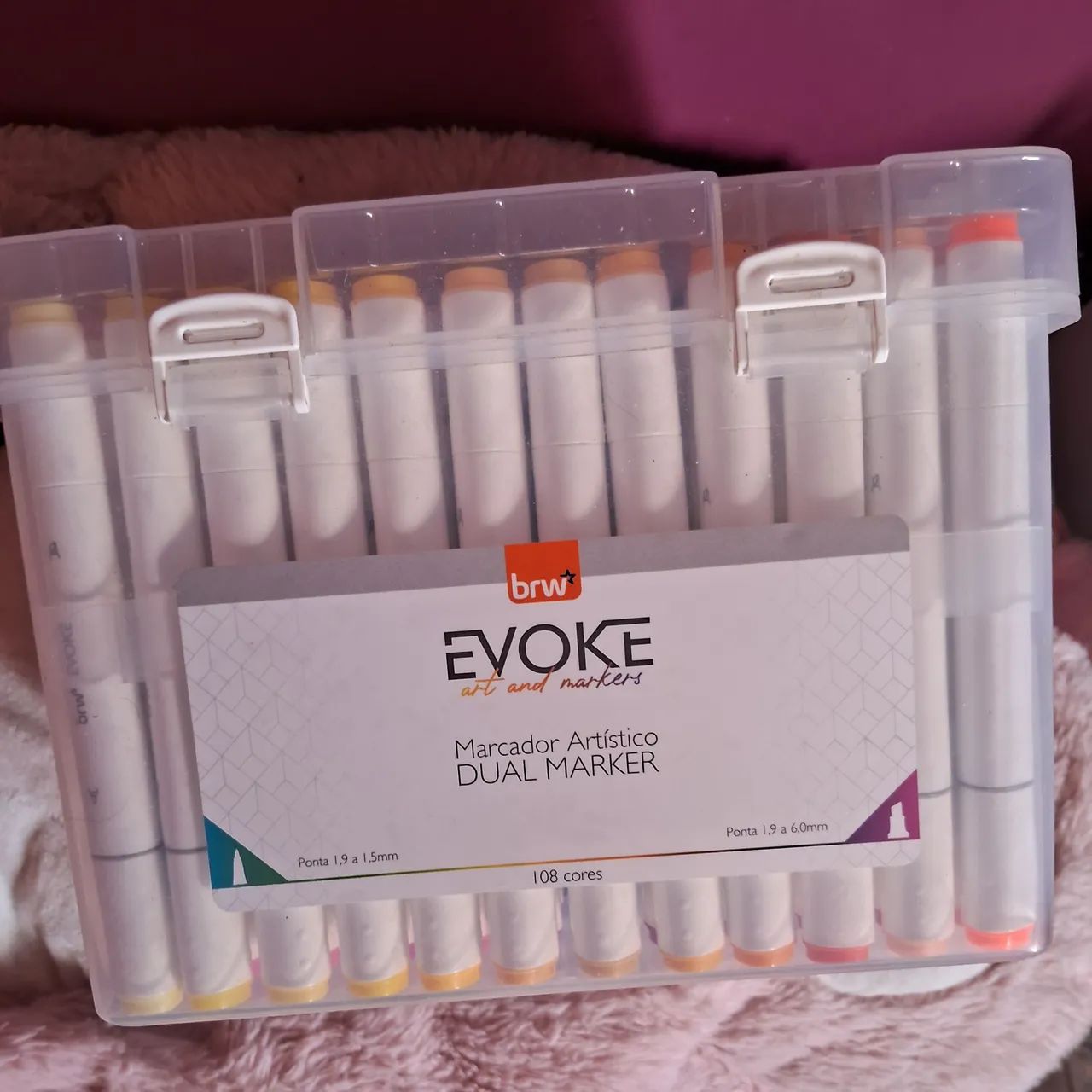 marcadores evoke brw 108 cores com estojo - Foto 2