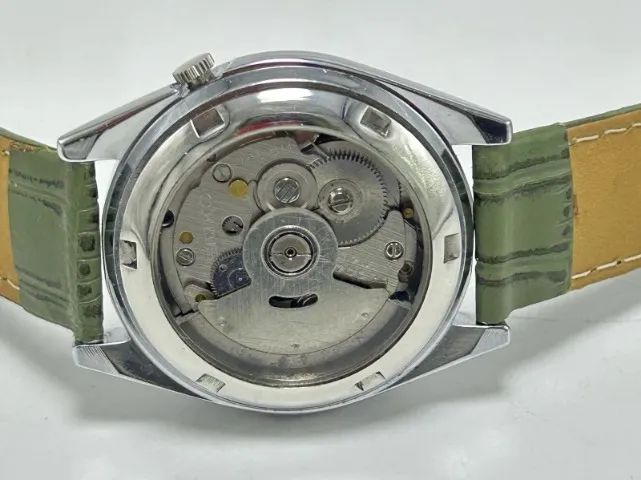 Relógio Automático Vintage Seiko 5 7009a Dial Pulseira Verde - Foto 5
