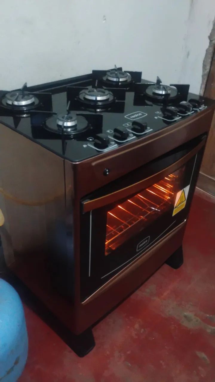 Fogão tampo de vidro