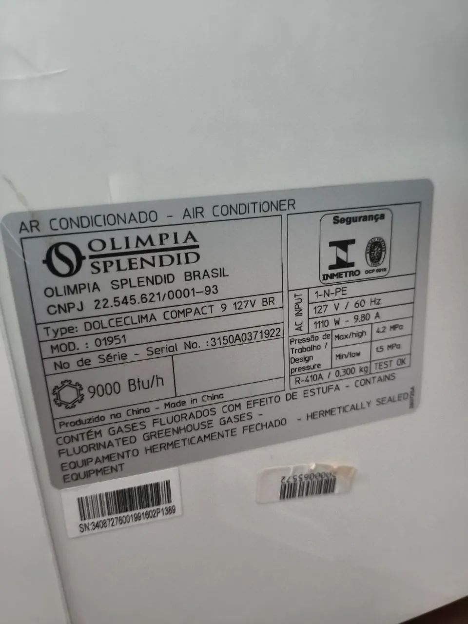 Ar condicionado portátil Olímpia Splendid Dolceclima Compact 9 110V 9000 btus - Foto 2