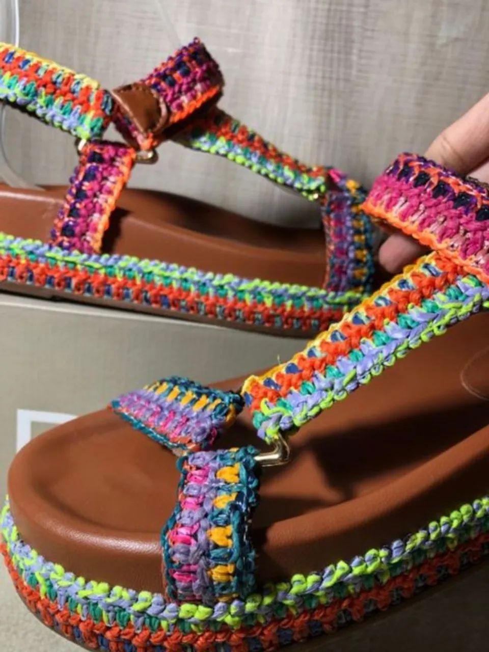 Sandalia arezzo croche