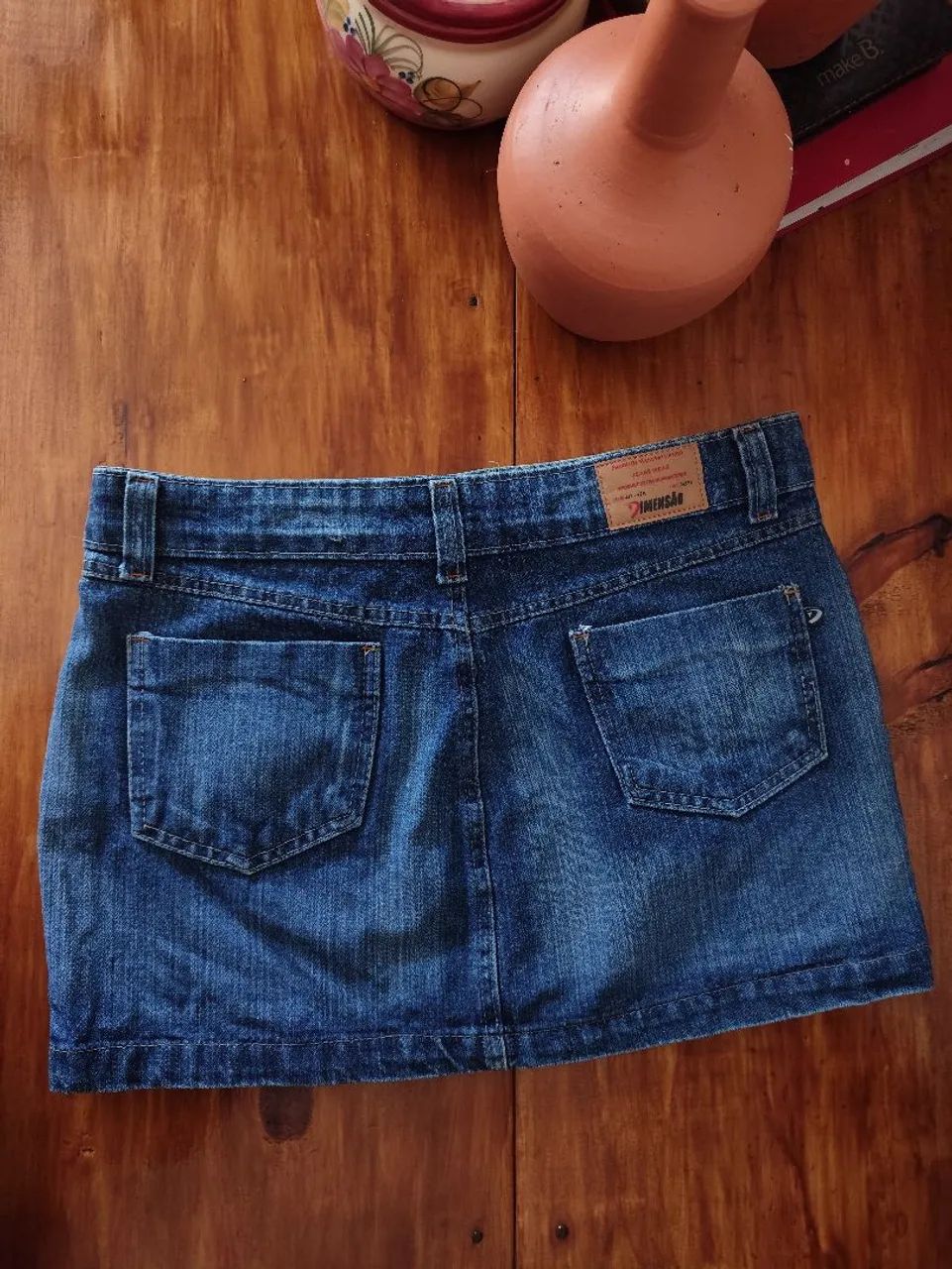 mini micro saia jeans curta anos 2000 y2k vintage - Foto 4