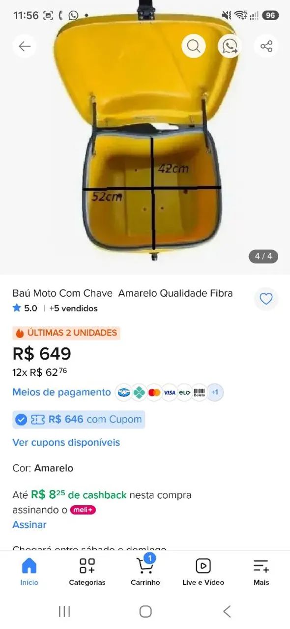 Vende se bau dos correios usado em bom estado  - Foto 2