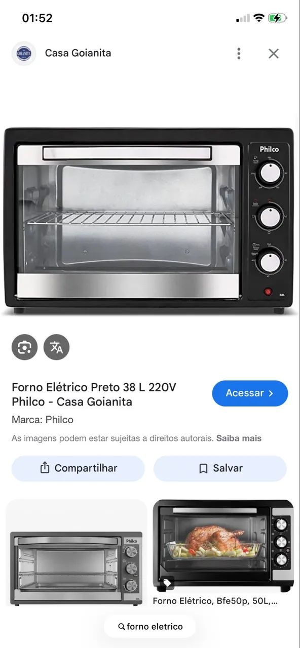 Forno elétrico com problema