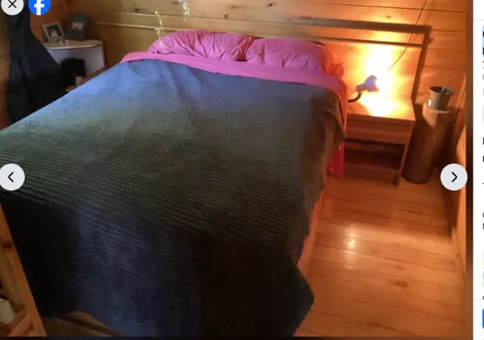 Cama de casal com cabeceira, criados mudos e gavetas