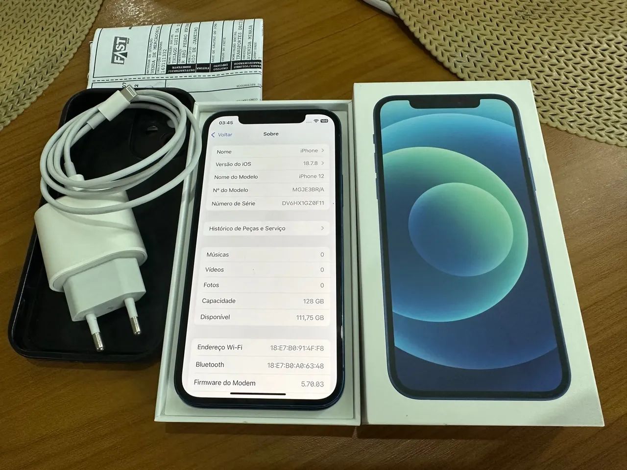 iPhone 12 Azul 128gb impecável 