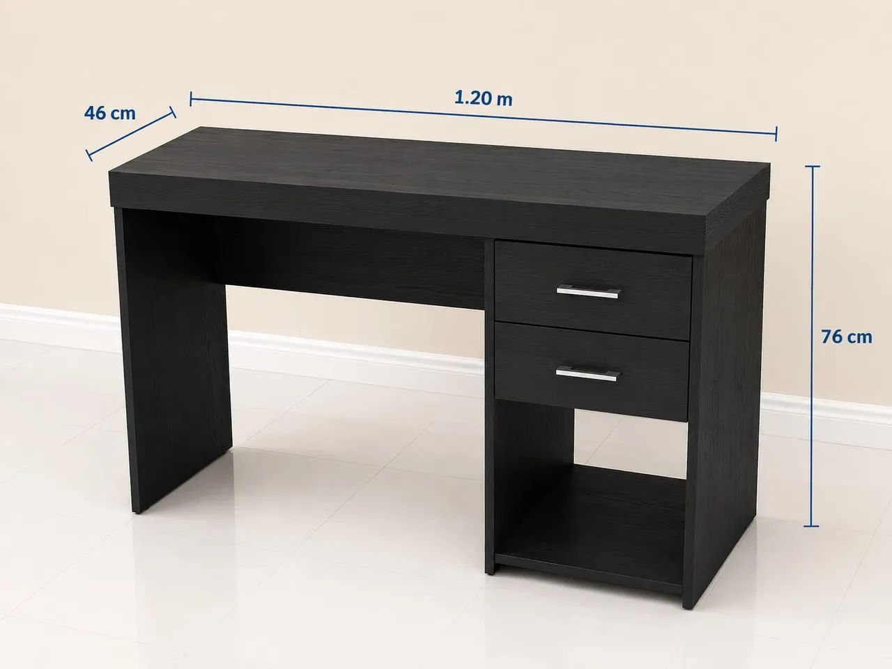 Mesa com 2 gavetas para escritório  - Foto 2