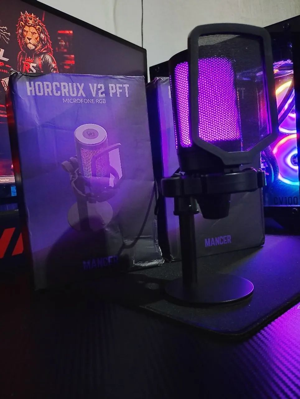 Microfone Mancer Horcrux V2 PFT novo RGB  - Foto 3