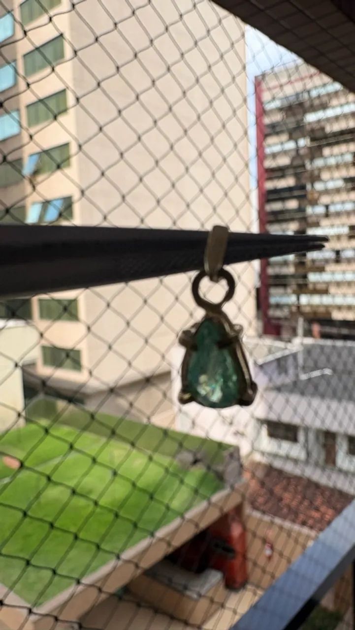 Pingente ouro 18k e esmeralda - Foto 4