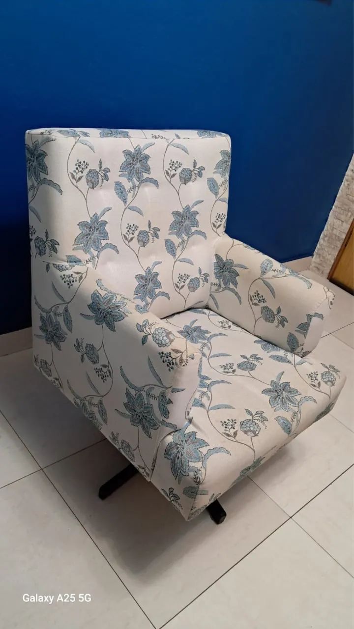 Poltronas off white com azul - Foto 5
