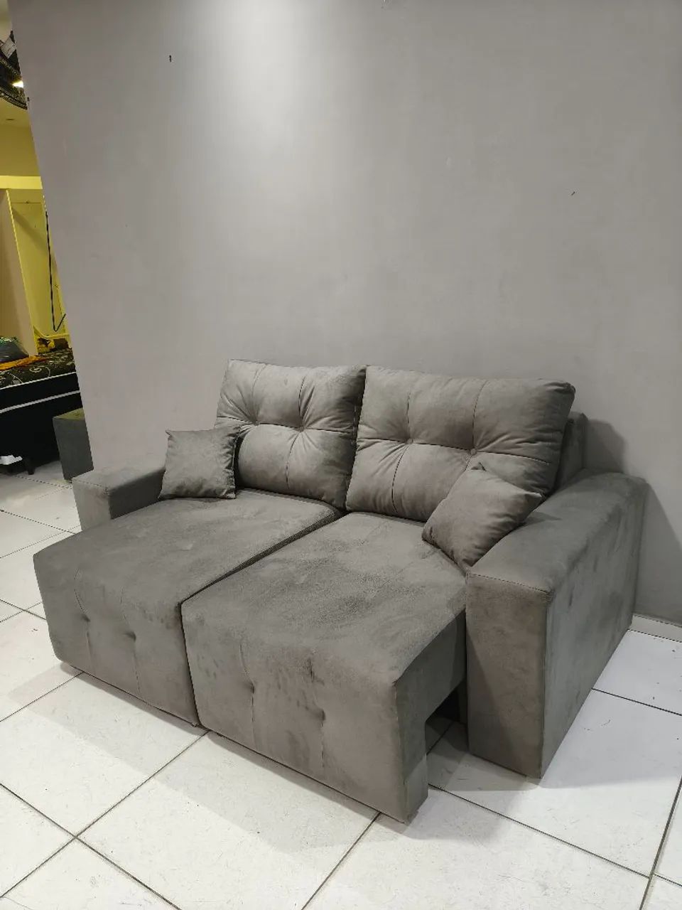 Promoção imperdível de 1800 por 1499 Sofá retrátil novo completo ganha 2 almofadas  - Foto 6