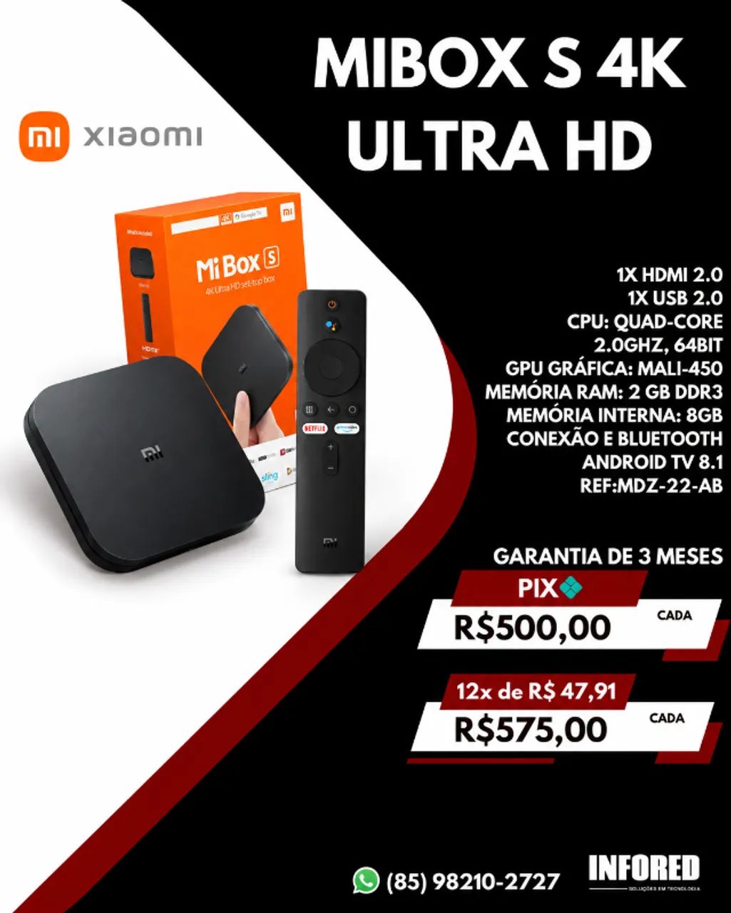 Xiaomi Mi Box S 4K Ultra HD 