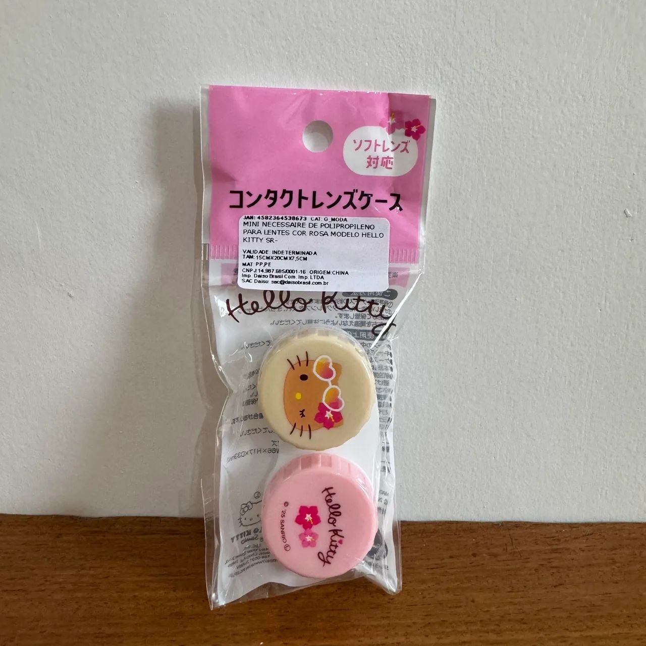 Porta Lentes de Contato Hello Kitty Bronzeada Daiso (novo)
