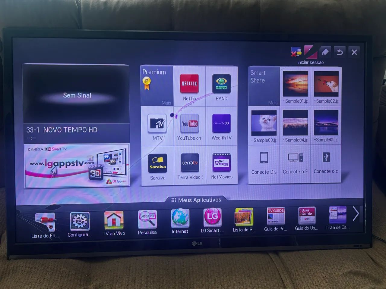 TV LG 42 polegadas smart 3D (detalhe) - Foto 4