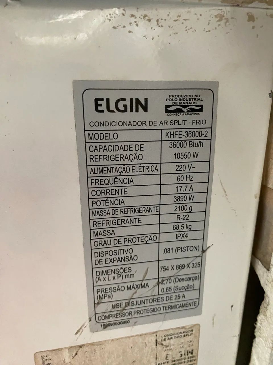 EVAPORADORA ELGIN 36.000 BTUs - Foto 2