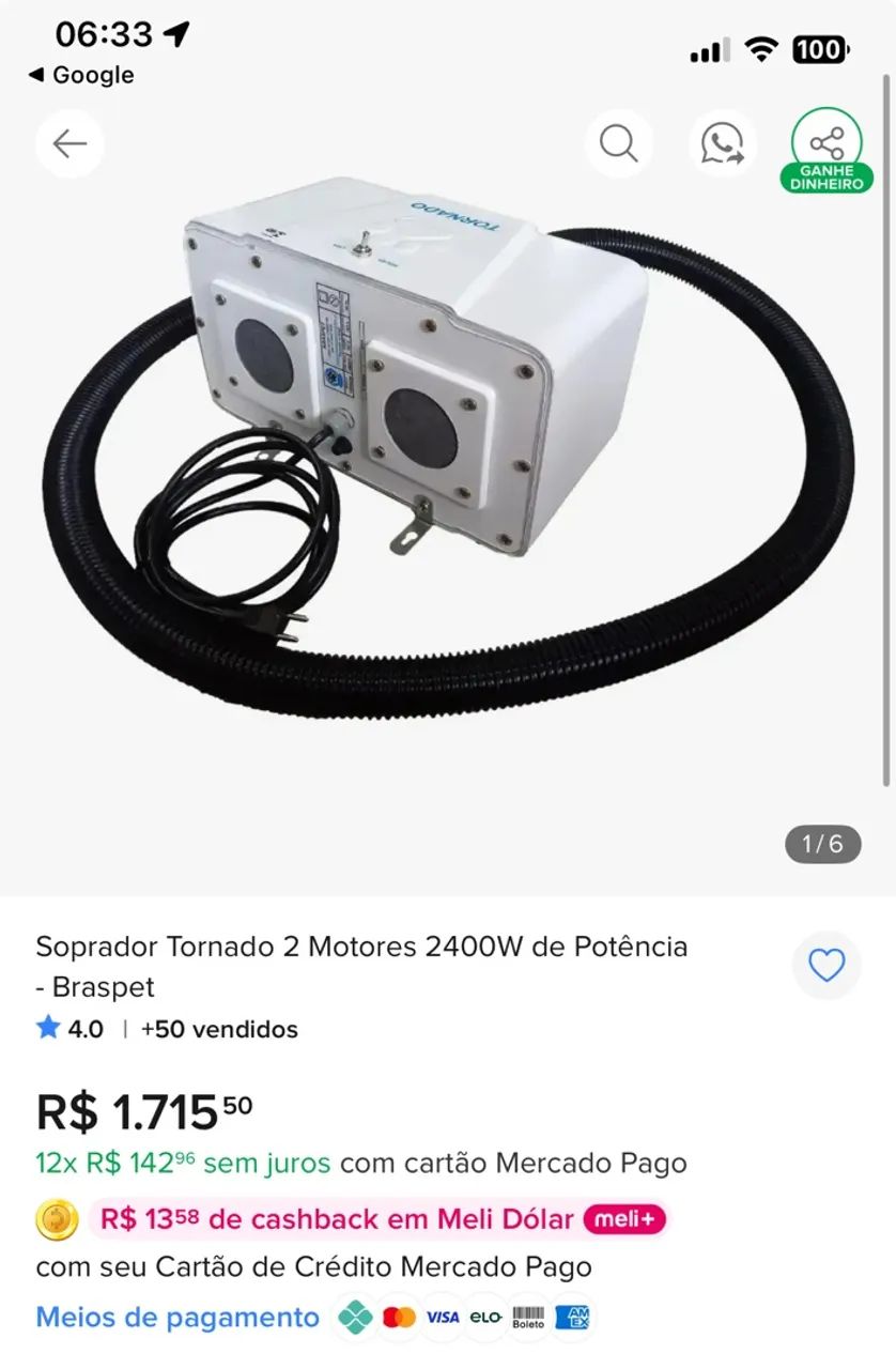 Soprador braspet tornado  - Foto 2