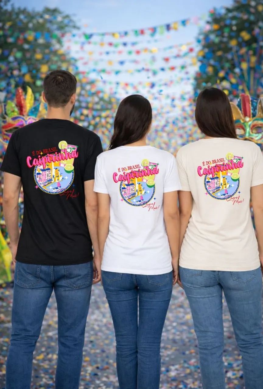Camisa Gola Careca Estampada Masculina e Feminina  - Foto 3