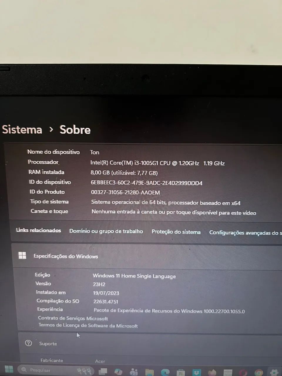 Notebook Acer Aspire 5  - Foto 2