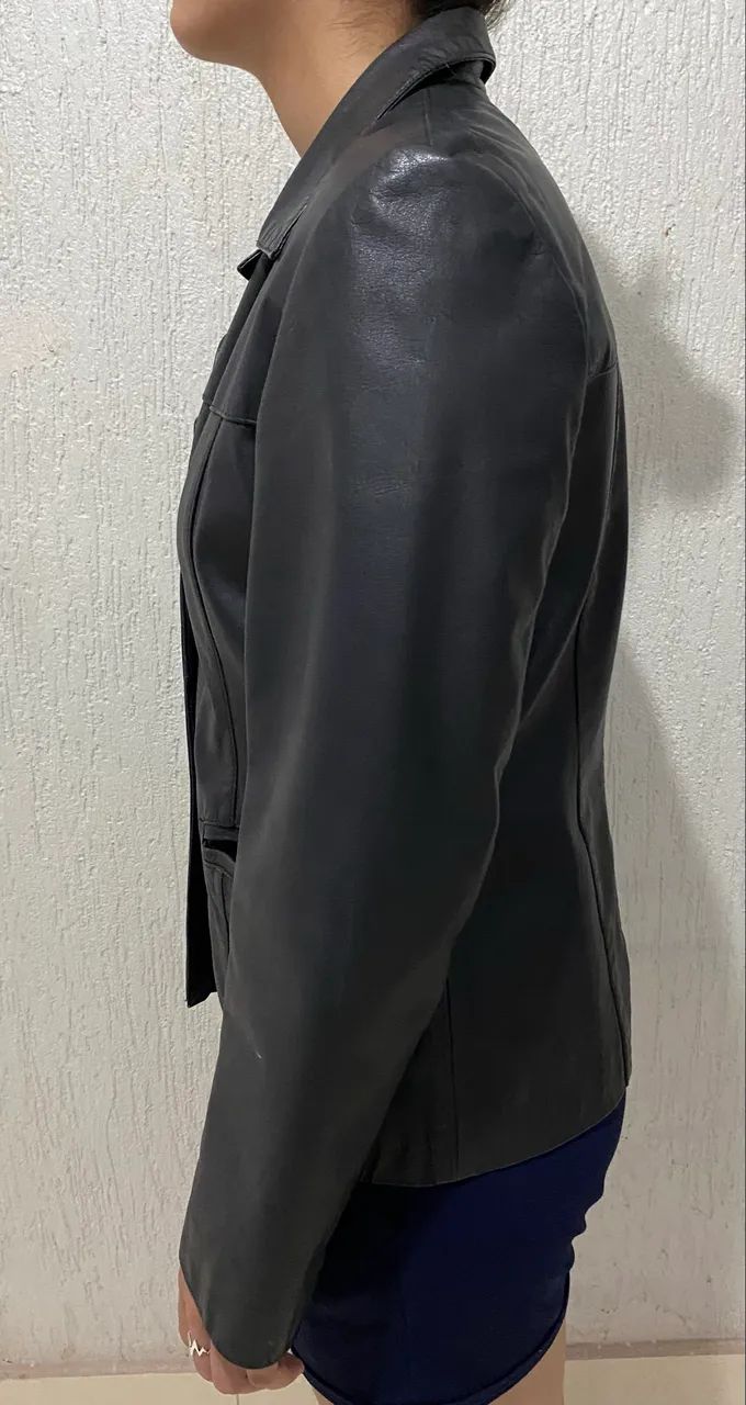 Jaqueta de couro preta  - Foto 2