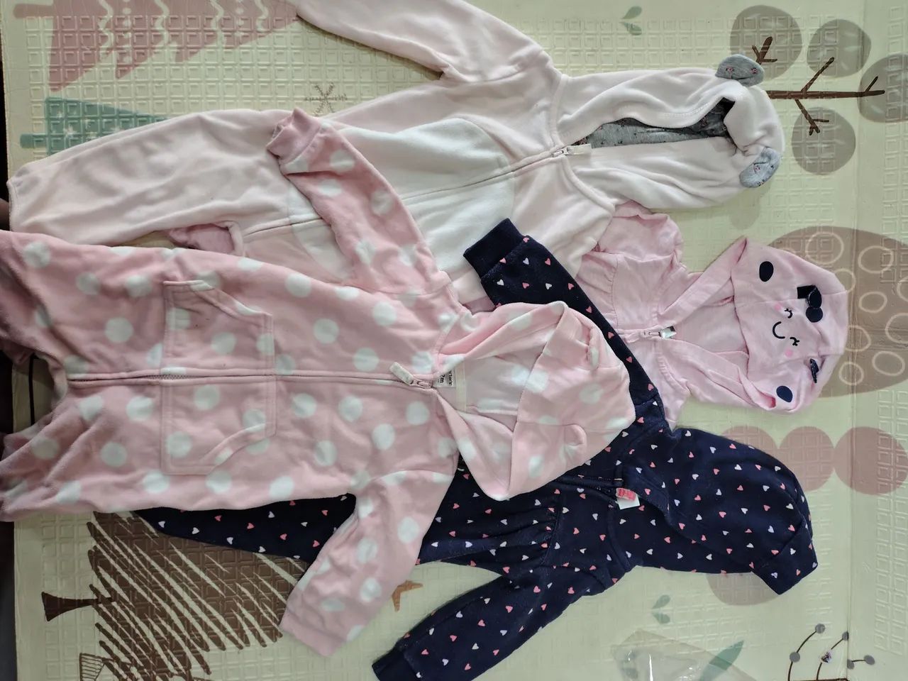 Kit 4 macacões Carter's 12 meses 